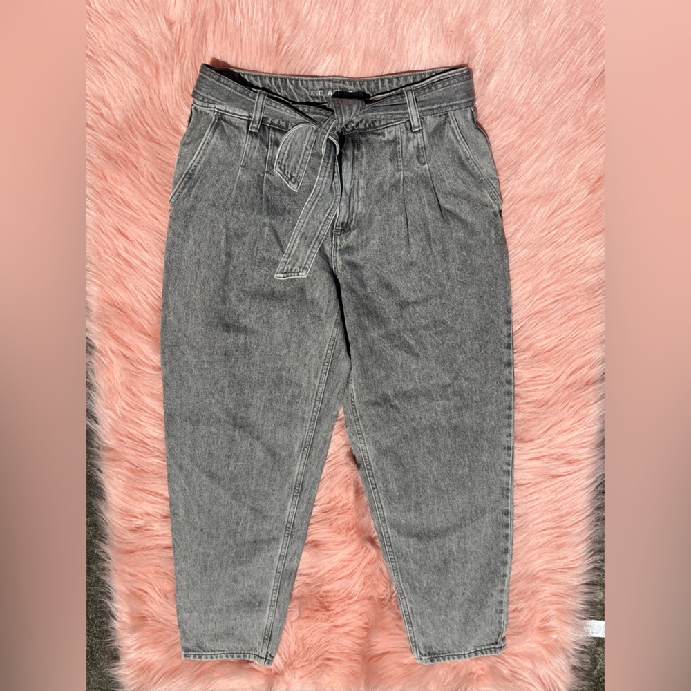 Michael kors pleated high rise Gray Women's Jeans